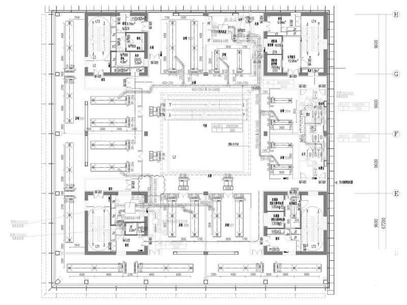 10层标杆商业建筑空调通风及防排烟系统设计CAD施工图纸(制冷机房) - 2