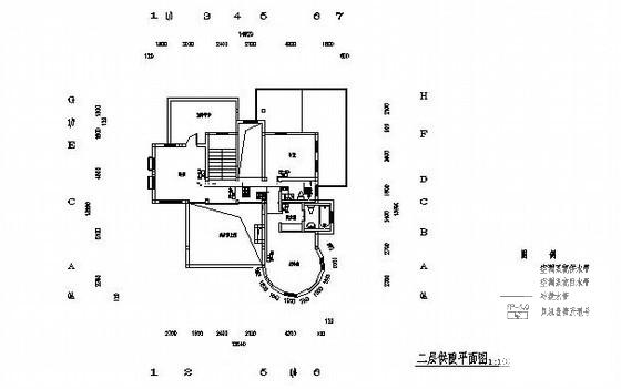 上两层地下1层别墅暖通空调设计CAD图纸 - 2