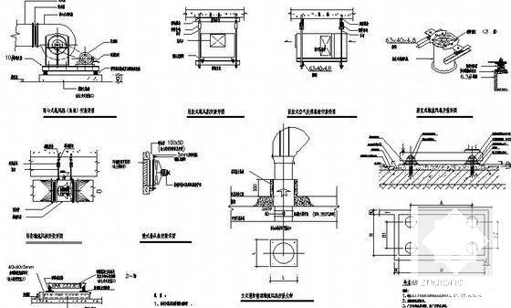 工厂暖通空调设计CAD施工图纸(安装大样图) - 4