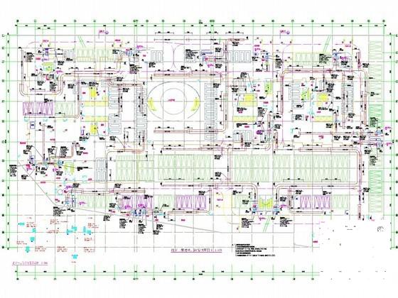 33层商业建筑空调通风及防排烟系统设计CAD施工图纸（制冷机房设计） - 1