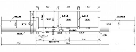 翻板闸建设工程CAD施工图纸（倒虹管工程）(临时建筑物) - 2