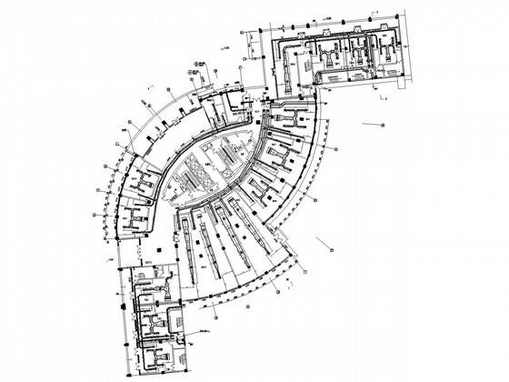 7层办公商业建筑数码涡旋中央空调系统CAD施工图纸(室内机安装) - 1