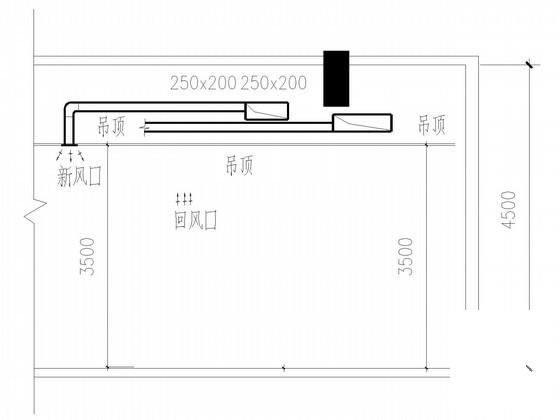 7层办公商业建筑数码涡旋中央空调系统CAD施工图纸(室内机安装) - 3