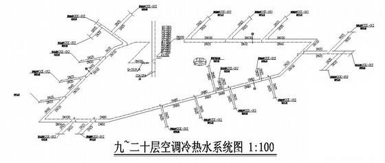 21层商业大楼空调通风CAD施工图纸 - 3