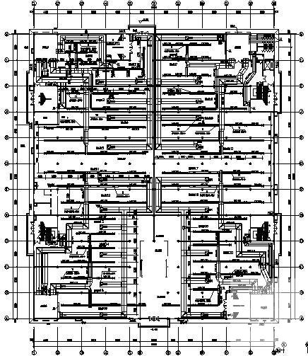 3层大型商场暖通设计CAD施工图纸（散热器采暖空调通风） - 1