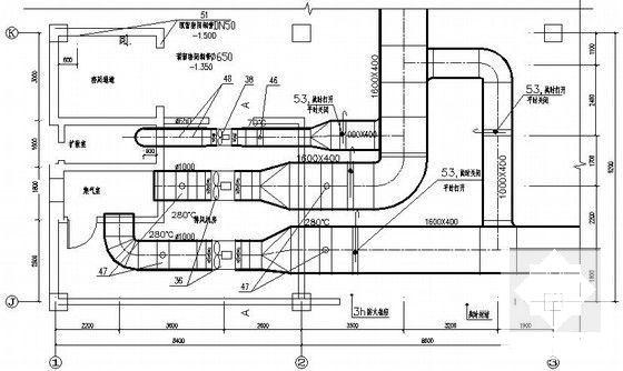 3层大型商场暖通设计CAD施工图纸（散热器采暖空调通风） - 4