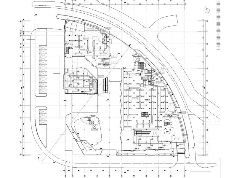 4层大型商业街整套暖通空调全系统设计CAD施工图纸(人防、机房设计) - 3