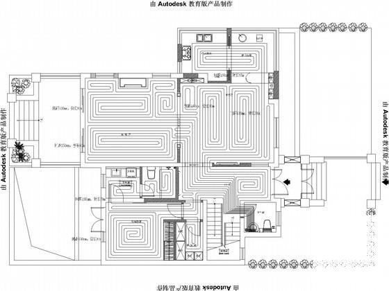 小型别墅暖通空调设计CAD施工图纸 - 1