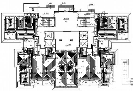 高层住宅楼区采暖通风设计CAD施工图纸 - 1