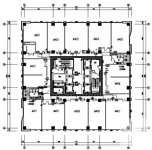综合商业办公楼弱电CAD图纸 - 2