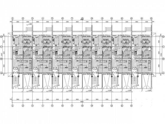 3层别墅住宅楼小区采暖设计CAD施工图纸(地下1层，)(散热器供暖) - 1