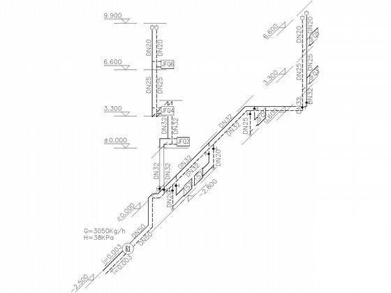 3层别墅住宅楼小区采暖设计CAD施工图纸(地下1层，)(散热器供暖) - 2