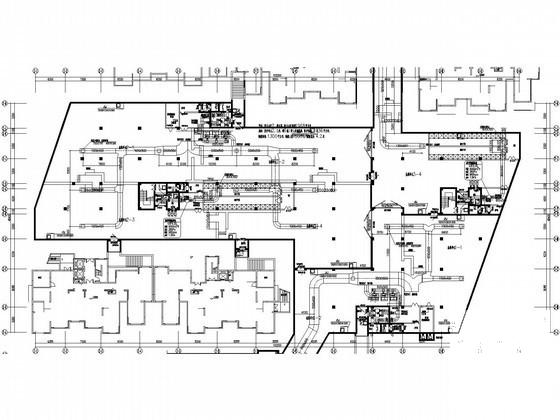 地下室人防通风工程设计CAD施工图纸(地下1层，) - 1
