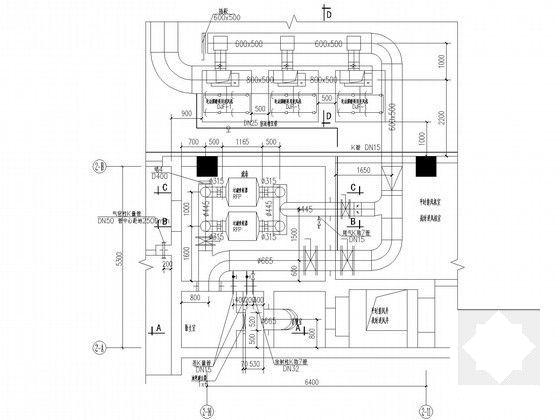 地下室人防通风工程设计CAD施工图纸(地下1层，) - 4
