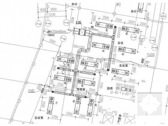 意大利风格小镇空调通风CAD施工图纸(地下1层)(全空气系统) - 4