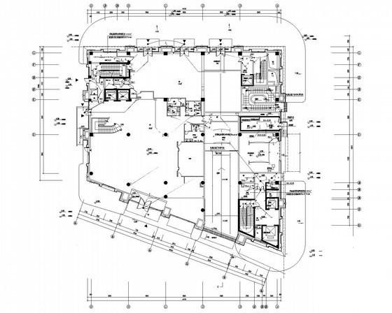 5层商业多功能综合楼强弱电CAD施工图纸（商业办公舞蹈球类等）(漏电火灾监控) - 1