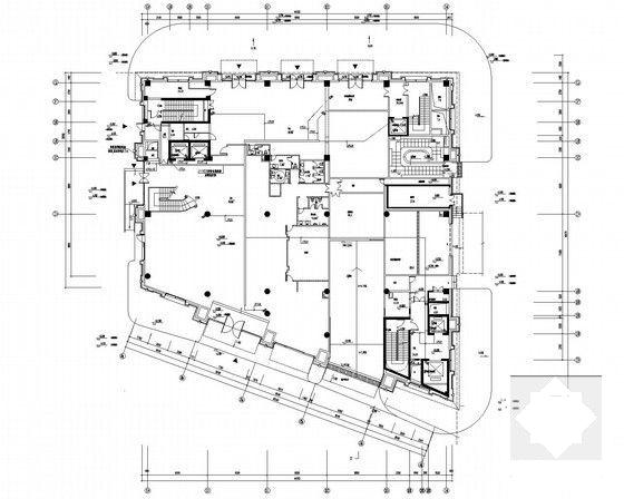 5层商业多功能综合楼强弱电CAD施工图纸（商业办公舞蹈球类等）(漏电火灾监控) - 5