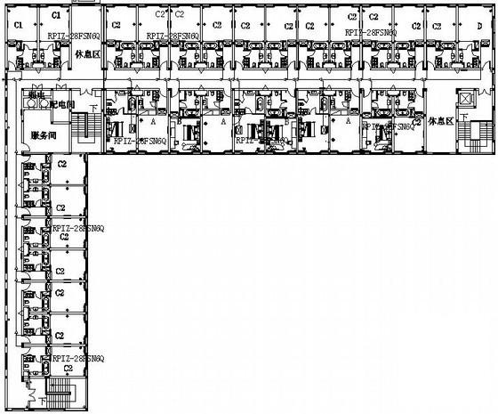 工人温泉疗养院暖通设计CAD施工图纸(安装大样图) - 1