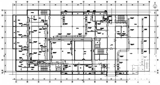 4层医院暖通空调设计竣工CAD图纸 - 1