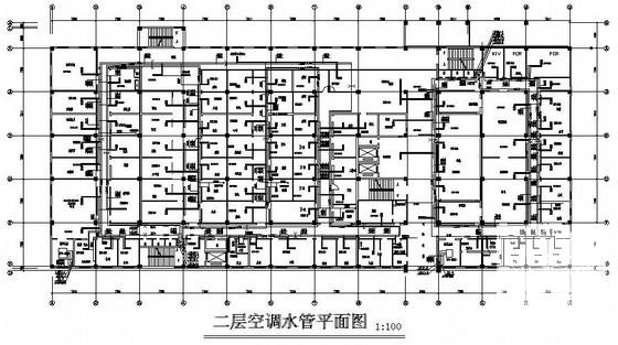 4层医院暖通空调设计竣工CAD图纸 - 2