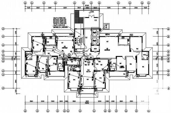 18层钢筋混凝土结构住宅楼电气CAD施工图纸（二级负荷） - 1