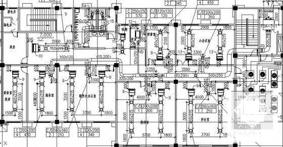 3层办公综合楼空调设计CAD施工图纸（办公用房、康乐设施、客房、餐饮，体育馆）(地下室通风) - 4