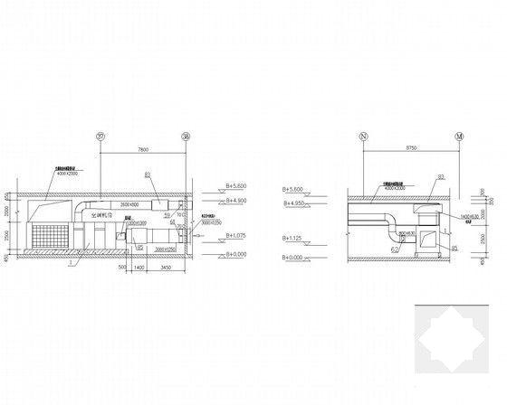 小型体育场空调及通风排烟系统CAD施工图纸（甲级设计院防爆风机） - 4