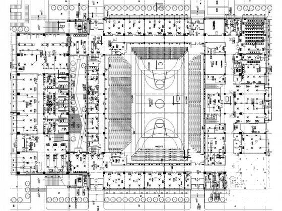 3层著名大学院校体育场馆空调通风系统设计CAD施工图纸（地源热泵系统） - 1