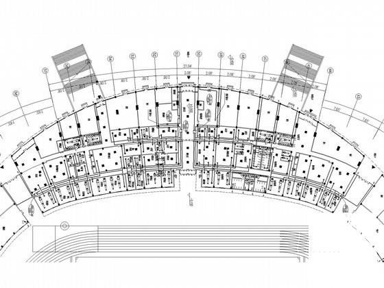 3层大型体育馆建筑空调通风系统设计CAD施工图纸（采暖设计） - 1