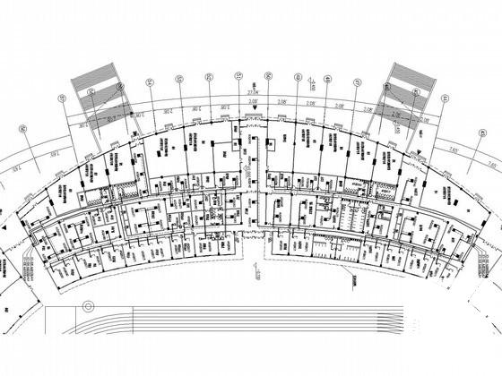 3层大型体育馆建筑空调通风系统设计CAD施工图纸（采暖设计） - 3