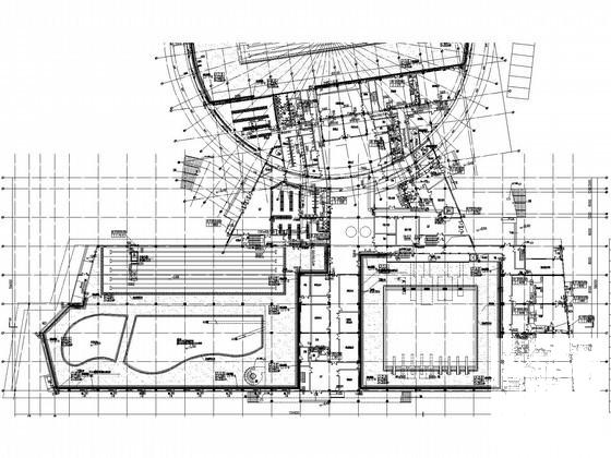 4层大型体育中心空调通风及防排烟系统设计CAD施工图纸（采暖设计） - 2