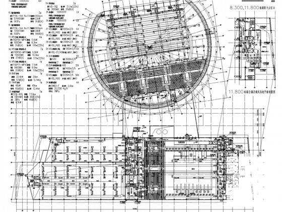 4层大型体育中心空调通风及防排烟系统设计CAD施工图纸（采暖设计） - 3