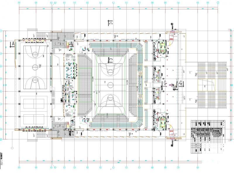 3层体育馆空调通风及防排烟系统设计CAD施工图纸 - 4