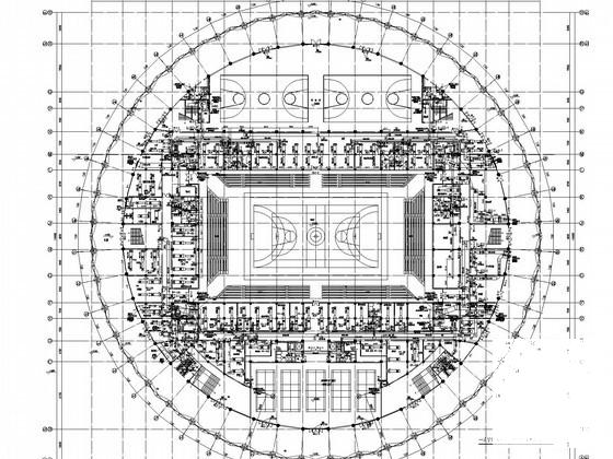 3层大型体育中心空调通风及防排烟系统设计CAD施工图纸（大院设计） - 2