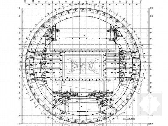 3层大型体育中心空调通风及防排烟系统设计CAD施工图纸（大院设计） - 5