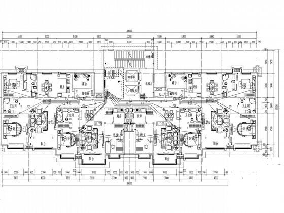 32层商业住宅楼强弱电CAD施工图纸（车库）(火灾自动报警) - 1