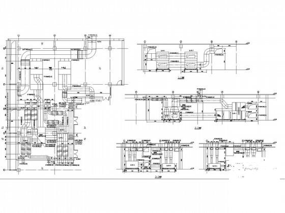 5层科研教育中心空调通风防排烟加压送风系统设计CAD施工图纸（机房图纸) - 3