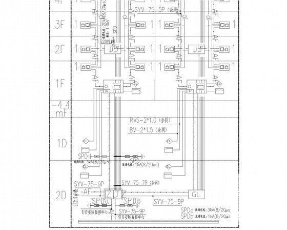 32层住宅楼强弱电CAD施工图纸（人防）(火灾自动报警) - 4