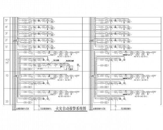 32层住宅楼强弱电CAD施工图纸（人防）(火灾自动报警) - 5