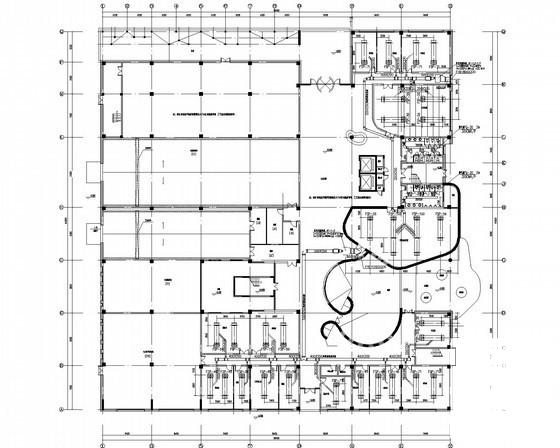 4层教育研究院空调通风及防排烟系统设计CAD施工图纸（节能设计） - 1