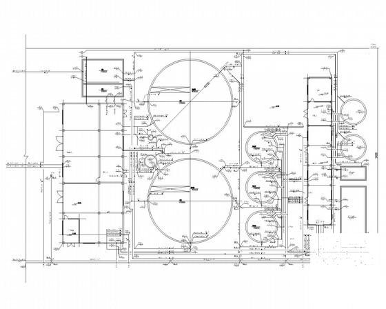 工业园区污水处理厂给排水CAD图纸（工艺图、详图、安装图）(管道布置图) - 1