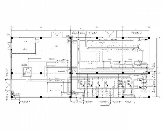 工业园区污水处理厂给排水CAD图纸（工艺图、详图、安装图）(管道布置图) - 3