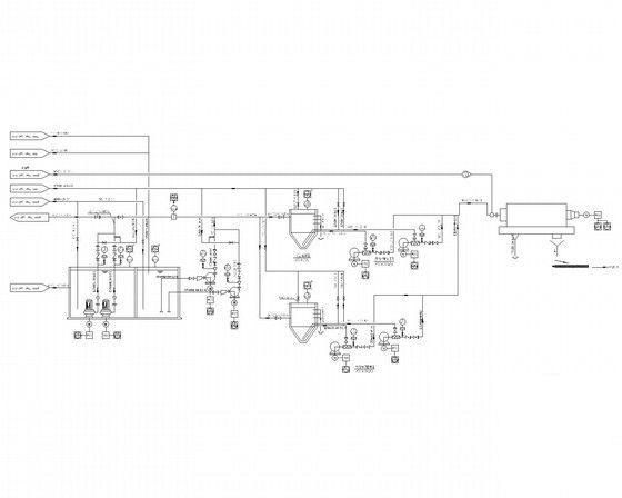 工业园区污水处理厂给排水CAD图纸（工艺图、详图、安装图）(管道布置图) - 5