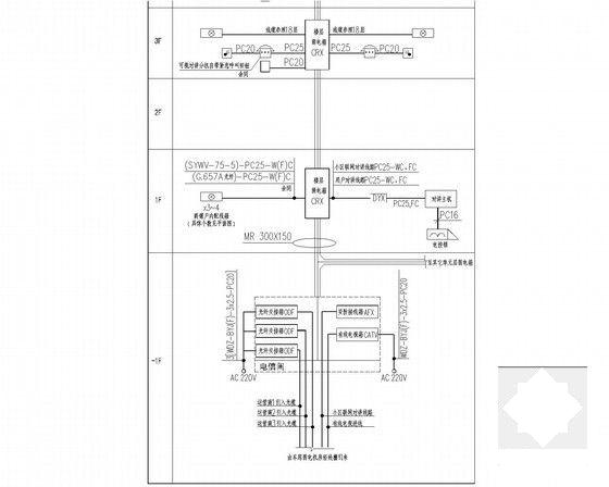 上18层商业住宅楼强弱电CAD施工图纸（甲级设计院）(火灾自动报警) - 4