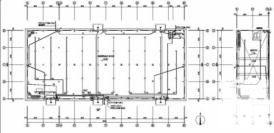 单层建筑涂材工场电气CAD施工图纸（火灾危险类别为戊类）(防雷接地系统) - 1