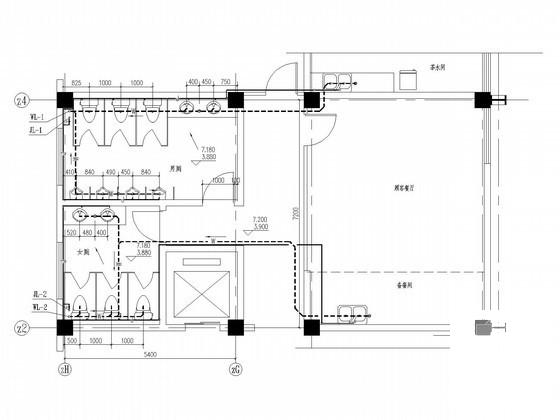 2层工业厂房水电暖改造CAD施工图纸 - 3
