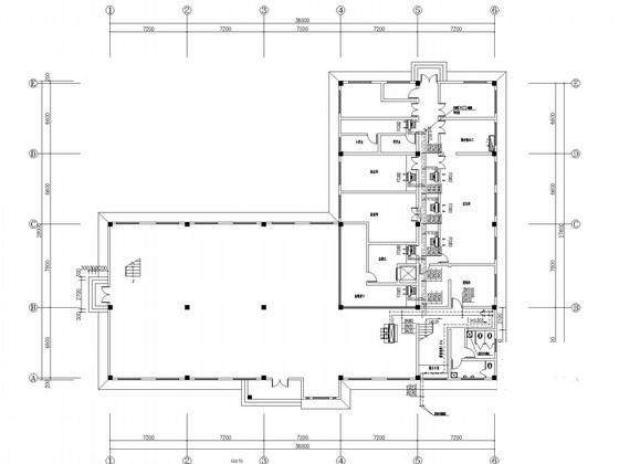 4层综合工业广场空调通风及防排烟系统设计CAD施工图纸（地源热泵设计） - 2