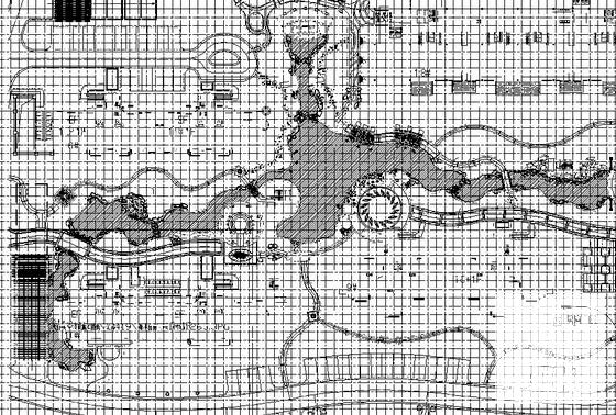高档居住小区园林景观水景设计CAD施工图纸(节点大样图) - 1