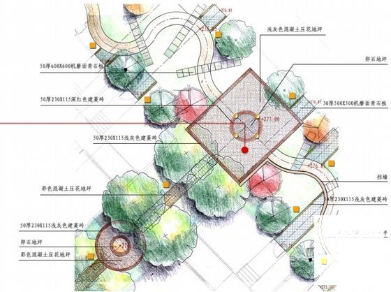 地中海风格小区组团绿地园林景观工程CAD施工图纸 - 4