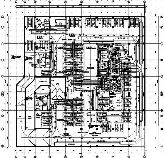 8层办公楼暖通CAD施工图纸(空调水系统) - 1